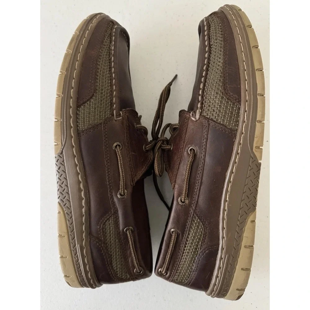 Sperry Top-Sider Men's 12M Tarpon 2-Eye Boat Shoe Brown Leather Memory Foam